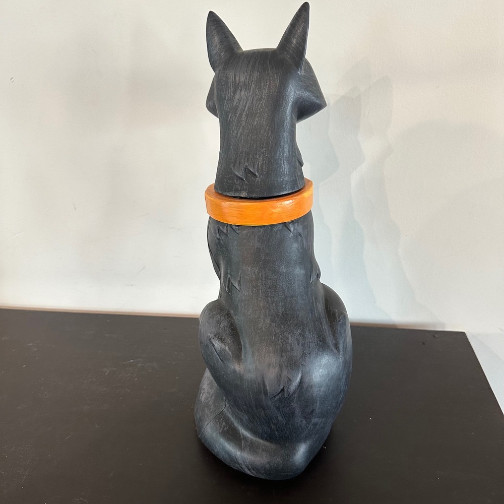 Seasonal Visions Animated Light Up Black Cat Halloween Yowls Rotating Head 15" - Picture 5 of 6